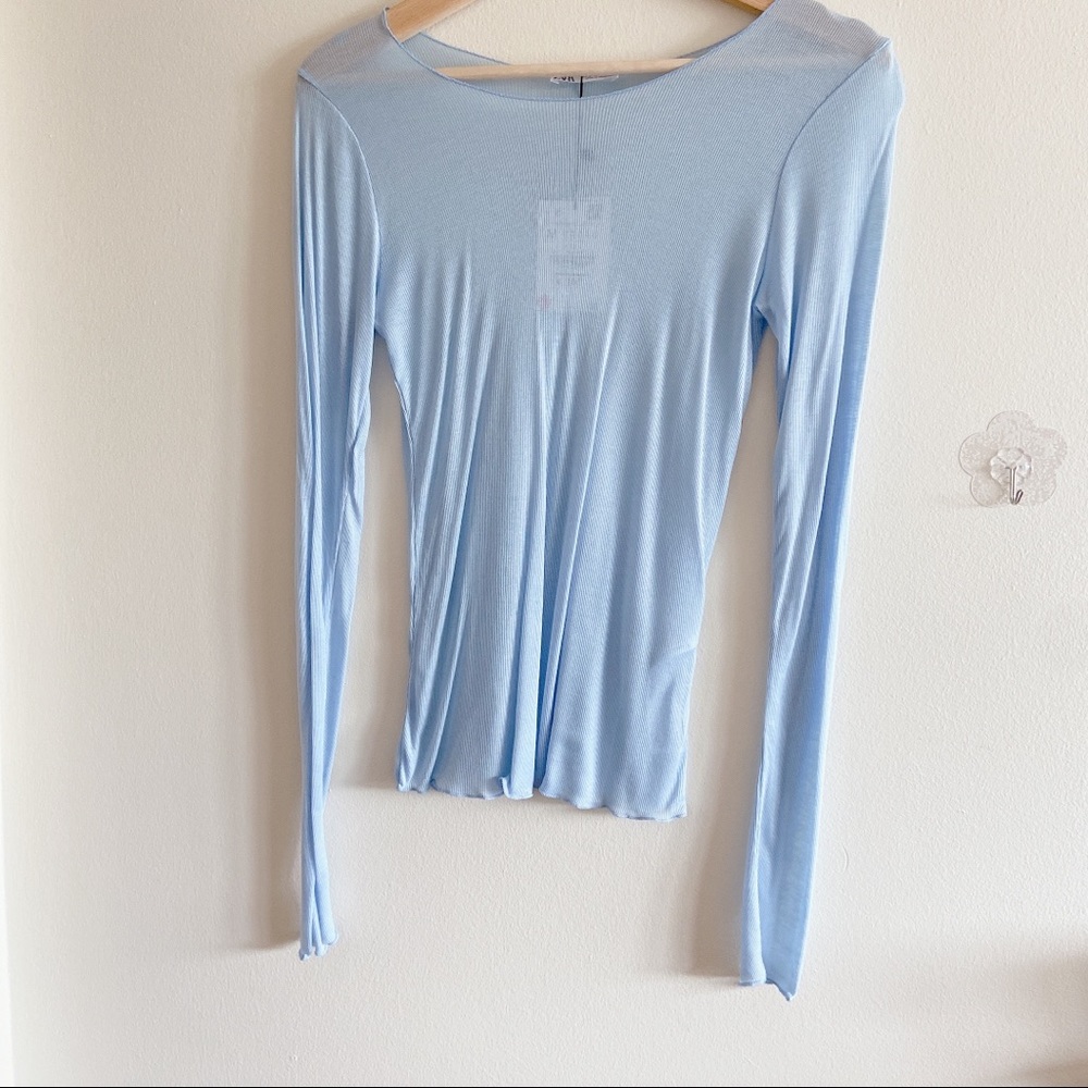 NEW ZARA Ribbed Top - Picture 4 of 10